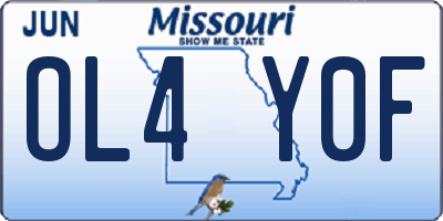 MO license plate OL4Y0F