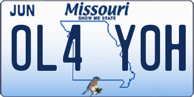 MO license plate OL4Y0H