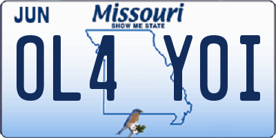 MO license plate OL4Y0I