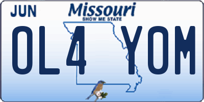 MO license plate OL4Y0M