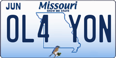 MO license plate OL4Y0N