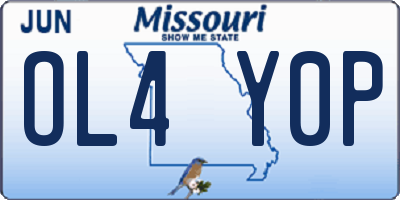 MO license plate OL4Y0P