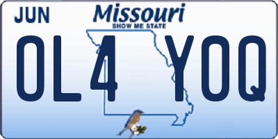 MO license plate OL4Y0Q