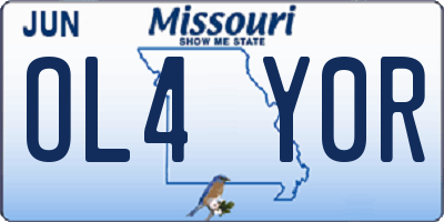 MO license plate OL4Y0R