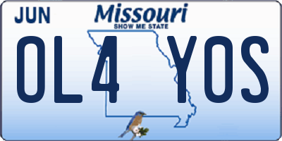 MO license plate OL4Y0S