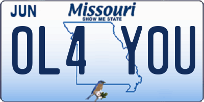 MO license plate OL4Y0U