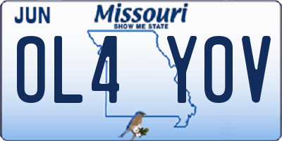 MO license plate OL4Y0V