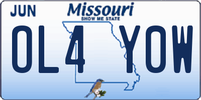 MO license plate OL4Y0W