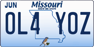 MO license plate OL4Y0Z