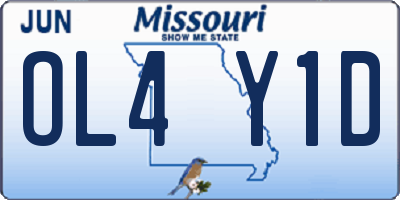 MO license plate OL4Y1D