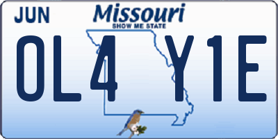 MO license plate OL4Y1E