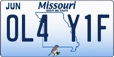 MO license plate OL4Y1F