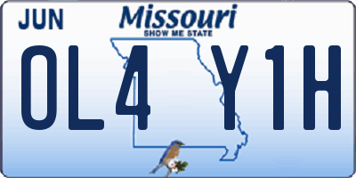 MO license plate OL4Y1H