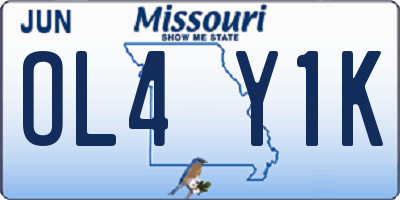 MO license plate OL4Y1K