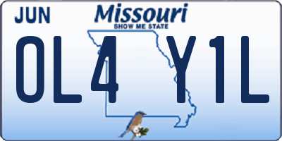 MO license plate OL4Y1L