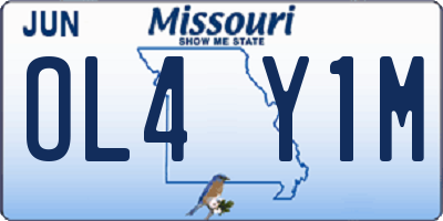 MO license plate OL4Y1M