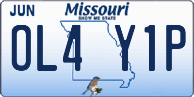 MO license plate OL4Y1P