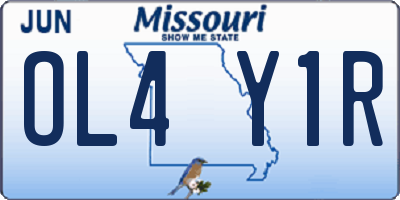 MO license plate OL4Y1R