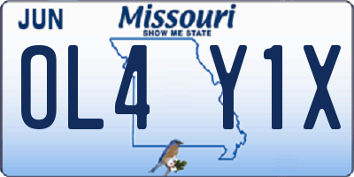 MO license plate OL4Y1X