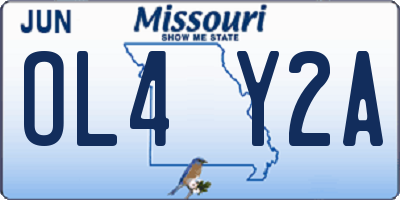MO license plate OL4Y2A