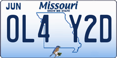 MO license plate OL4Y2D