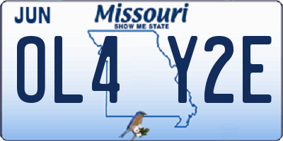 MO license plate OL4Y2E