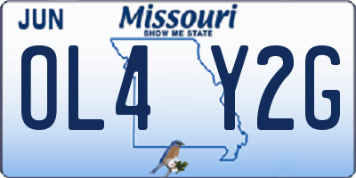 MO license plate OL4Y2G