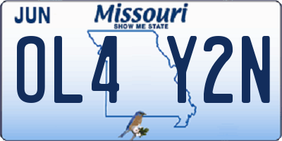 MO license plate OL4Y2N
