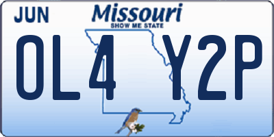 MO license plate OL4Y2P