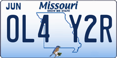 MO license plate OL4Y2R
