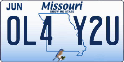 MO license plate OL4Y2U