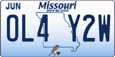 MO license plate OL4Y2W