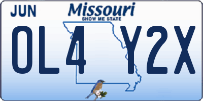 MO license plate OL4Y2X