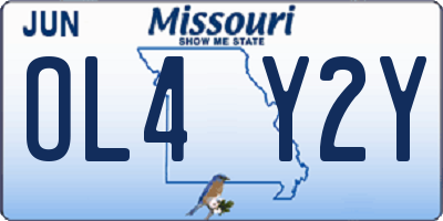 MO license plate OL4Y2Y