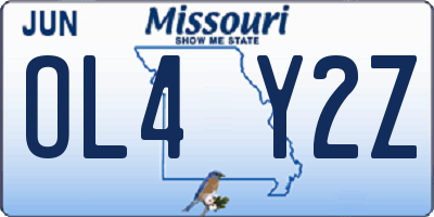 MO license plate OL4Y2Z