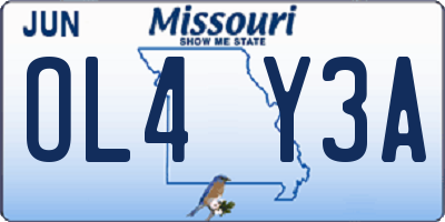 MO license plate OL4Y3A