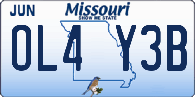 MO license plate OL4Y3B