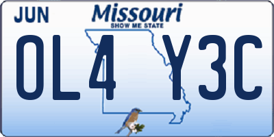 MO license plate OL4Y3C