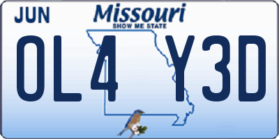 MO license plate OL4Y3D
