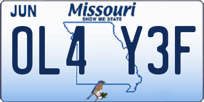 MO license plate OL4Y3F