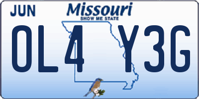 MO license plate OL4Y3G