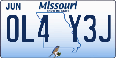 MO license plate OL4Y3J