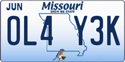 MO license plate OL4Y3K