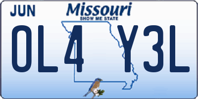 MO license plate OL4Y3L