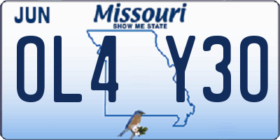 MO license plate OL4Y3O