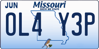 MO license plate OL4Y3P