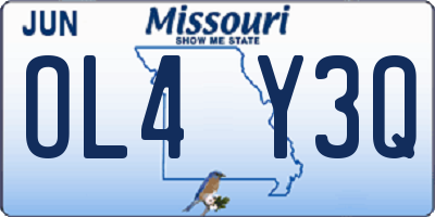 MO license plate OL4Y3Q