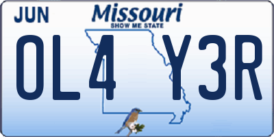 MO license plate OL4Y3R