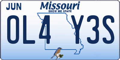 MO license plate OL4Y3S