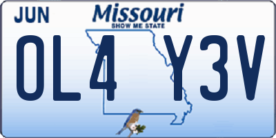 MO license plate OL4Y3V